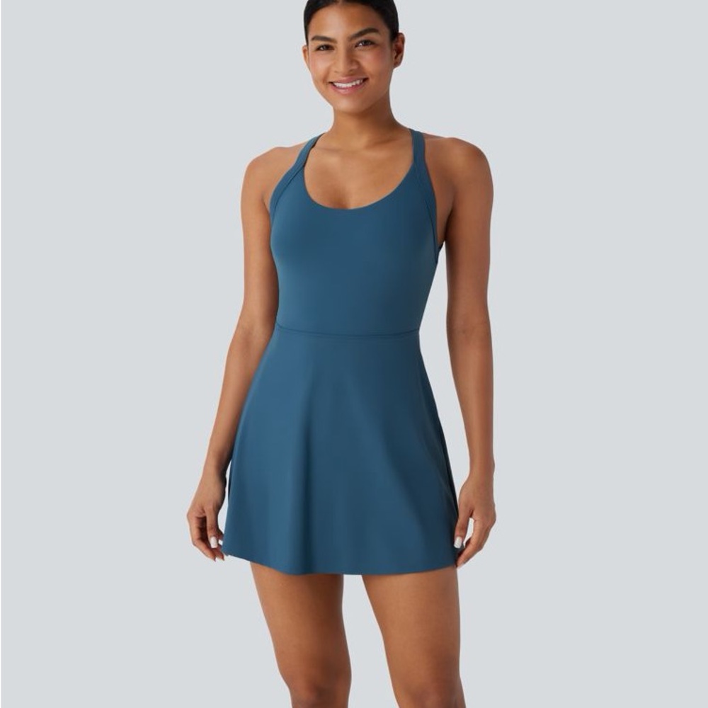 HALARA Navy Blue Activewear Dress